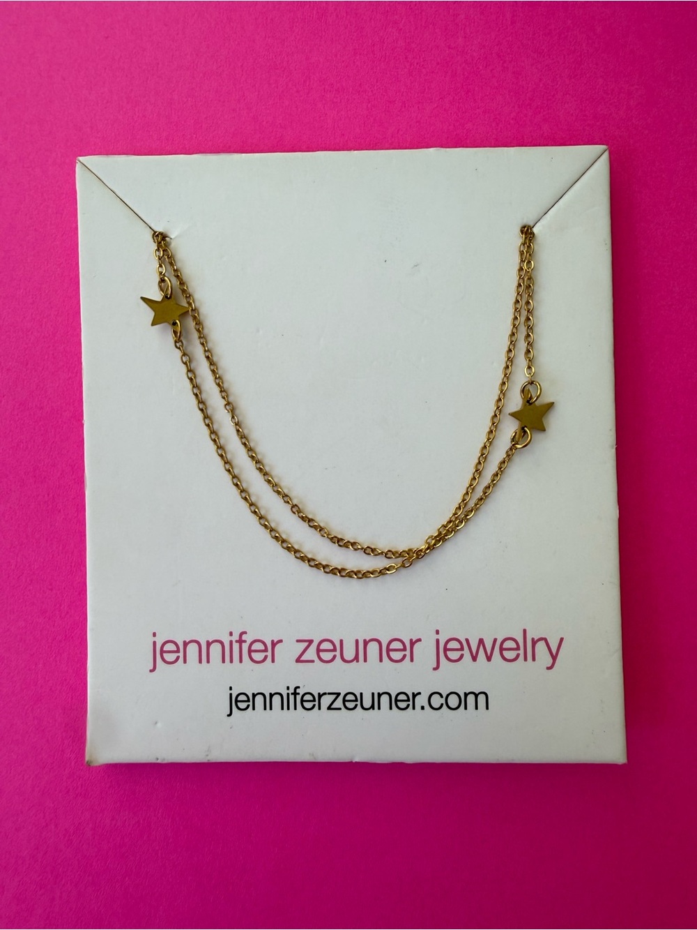 Jennifer Zeuner Star Double Necklace – New on Original Card